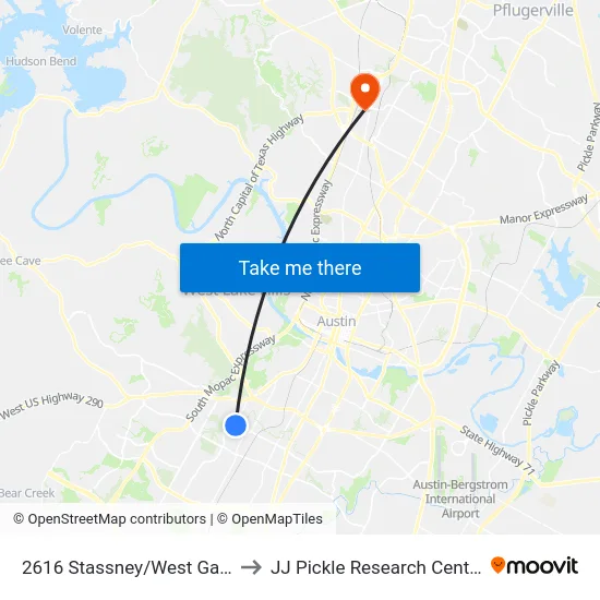 2616 Stassney/West Gate to JJ Pickle Research Center map