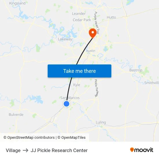 Village to JJ Pickle Research Center map