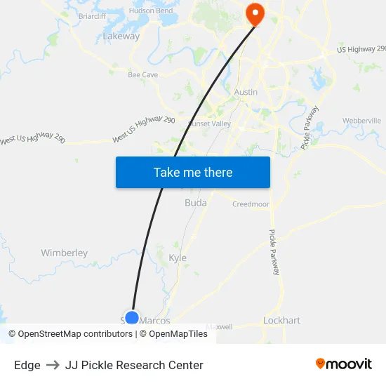 Edge to JJ Pickle Research Center map