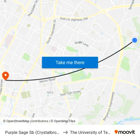 Purple Sage Sb (Crystalbrook/Purple Sage) to The University of Texas at Austin map