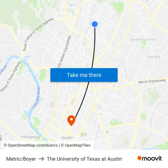 Metric/Boyer to The University of Texas at Austin map