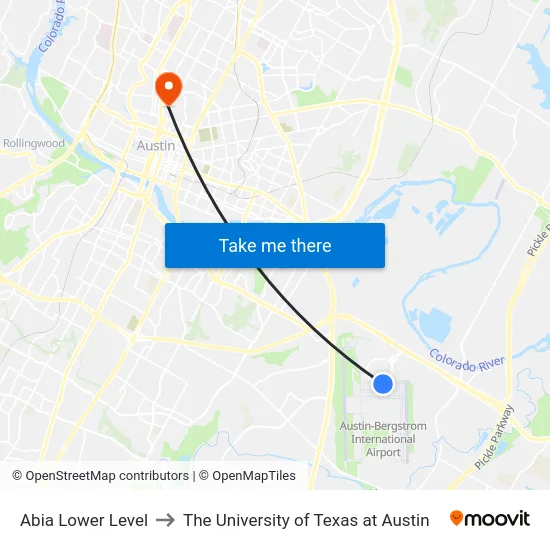 Abia Lower Level to The University of Texas at Austin map
