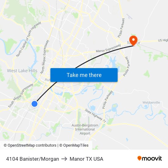 4104 Banister/Morgan to Manor TX USA map