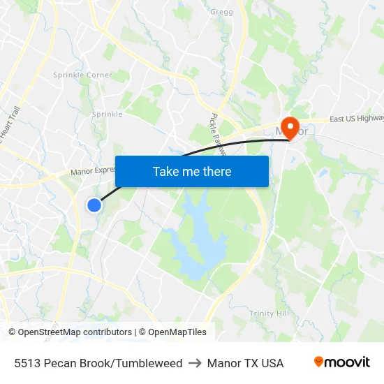 5513 Pecan Brook/Tumbleweed to Manor TX USA map