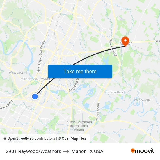 2901 Raywood/Weathers to Manor TX USA map