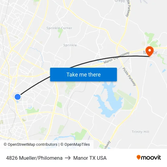 4826 Mueller/Philomena to Manor TX USA map