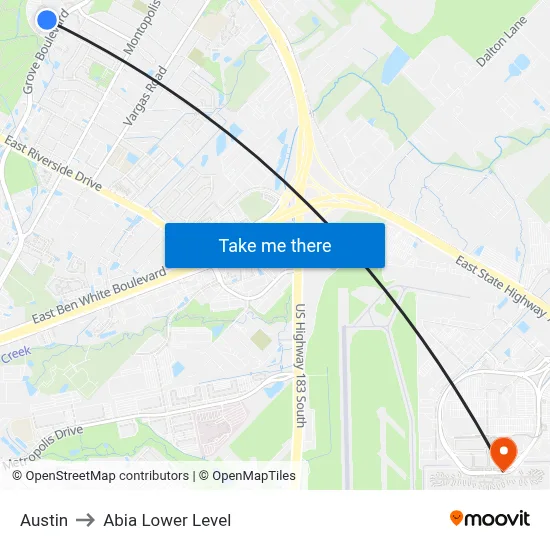 Austin to Abia Lower Level map