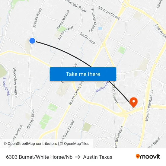6303 Burnet/White Horse/Nb to Austin Texas map