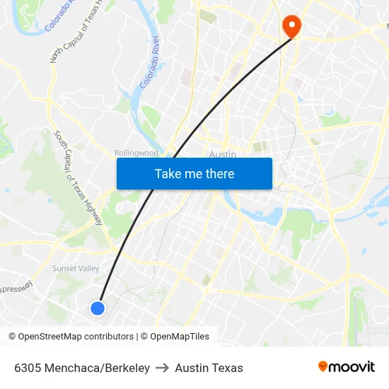 6305 Menchaca/Berkeley to Austin Texas map