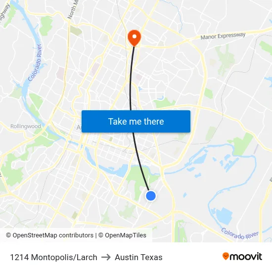 1214 Montopolis/Larch to Austin Texas map