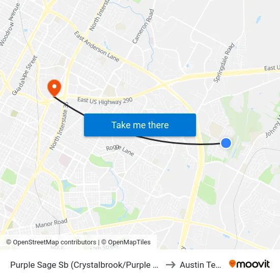 Purple Sage Sb (Crystalbrook/Purple Sage) to Austin Texas map