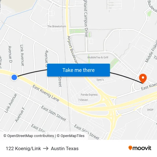 122 Koenig/Link to Austin Texas map