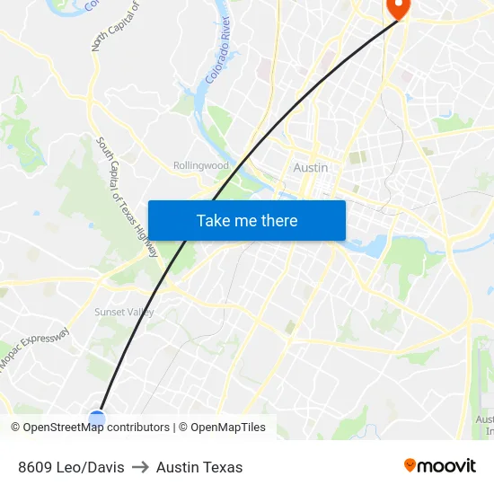 8609 Leo/Davis to Austin Texas map