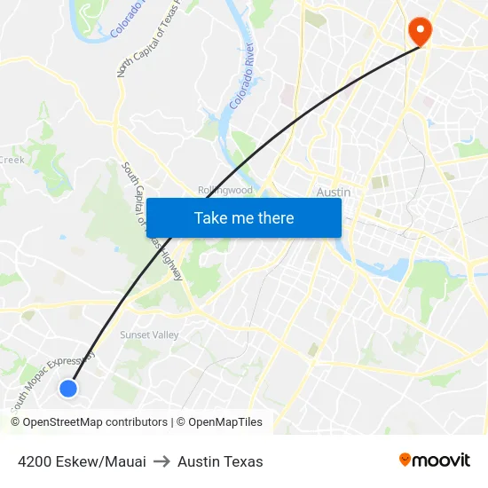 4200 Eskew/Mauai to Austin Texas map