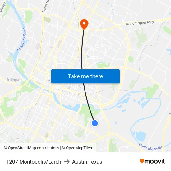 1207 Montopolis/Larch to Austin Texas map