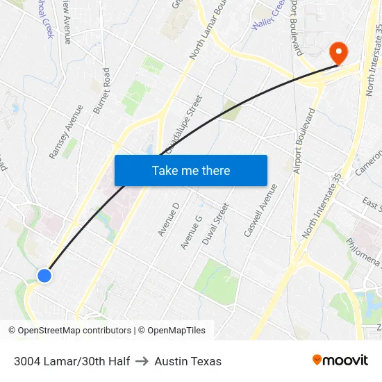 3004 Lamar/30th Half to Austin Texas map