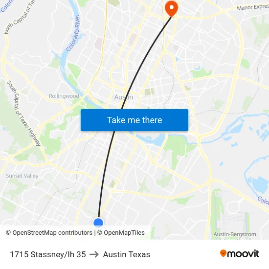 1715 Stassney/Ih 35 to Austin Texas map