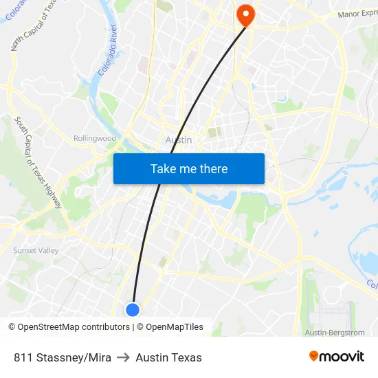 811 Stassney/Mira to Austin Texas map
