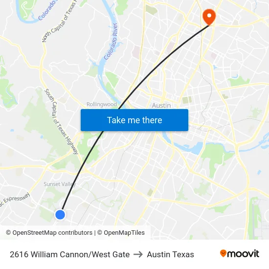 2616 William Cannon/West Gate to Austin Texas map