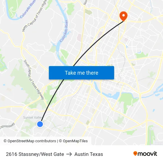 2616 Stassney/West Gate to Austin Texas map