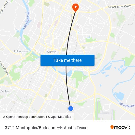 3712 Montopolis/Burleson to Austin Texas map