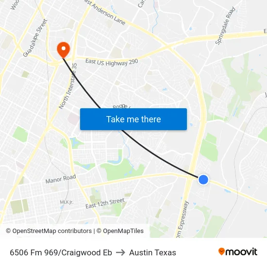 6506 Fm 969/Craigwood Eb to Austin Texas map
