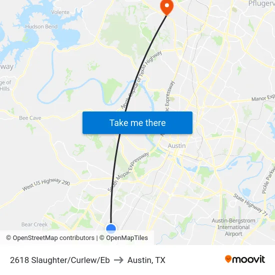 2618 Slaughter/Curlew/Eb to Austin, TX map