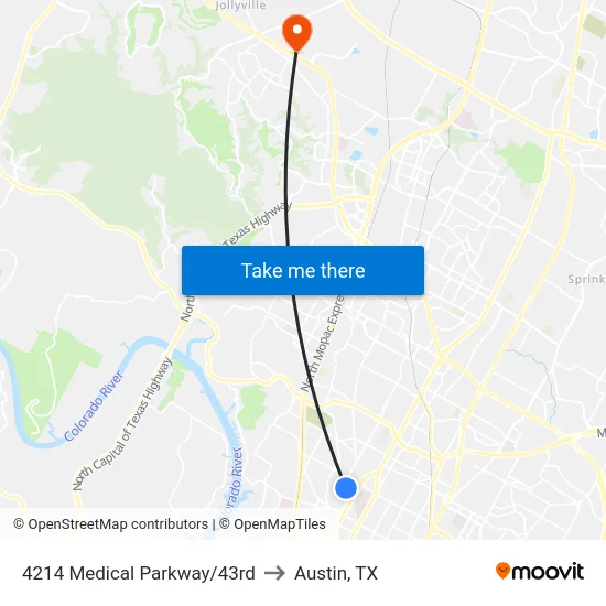 4214 Medical Parkway/43rd to Austin, TX map