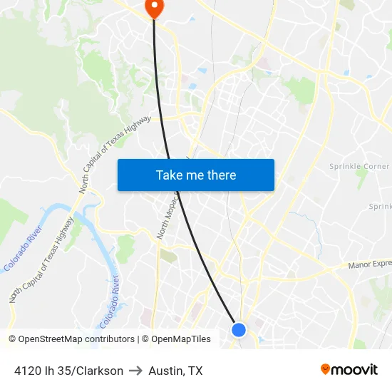 4120 Ih 35/Clarkson to Austin, TX map