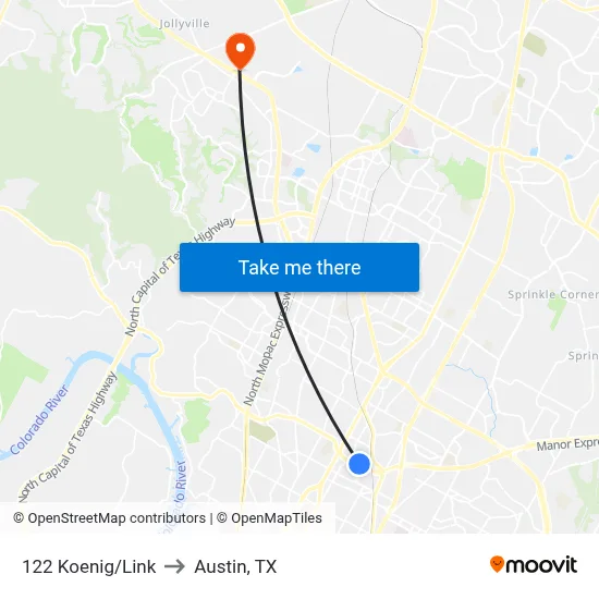 122 Koenig/Link to Austin, TX map
