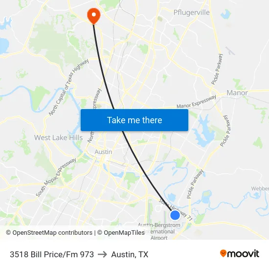 3518 Bill Price/Fm 973 to Austin, TX map