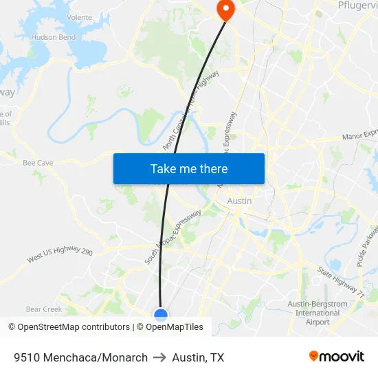 9510 Menchaca/Monarch to Austin, TX map