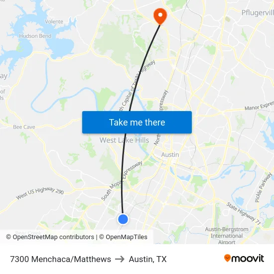 7300 Menchaca/Matthews to Austin, TX map