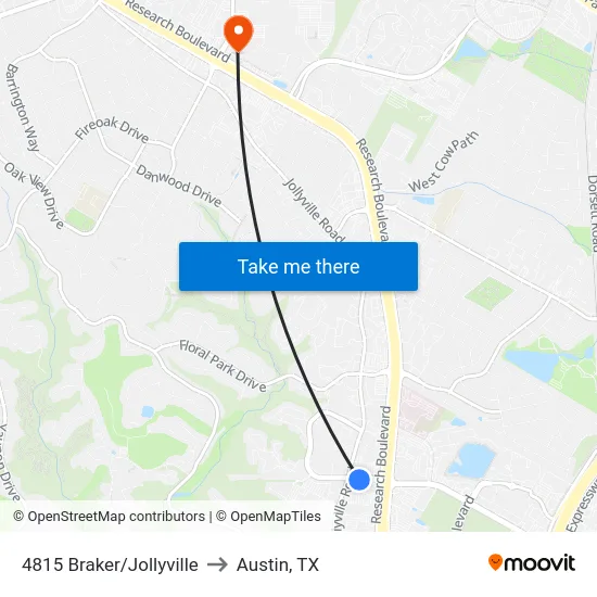 4815 Braker/Jollyville to Austin, TX map