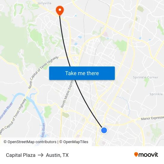 Capital Plaza to Austin, TX map