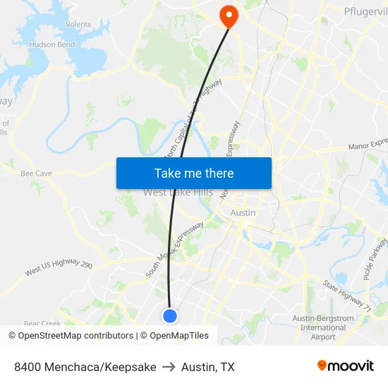 8400 Menchaca/Keepsake to Austin, TX map