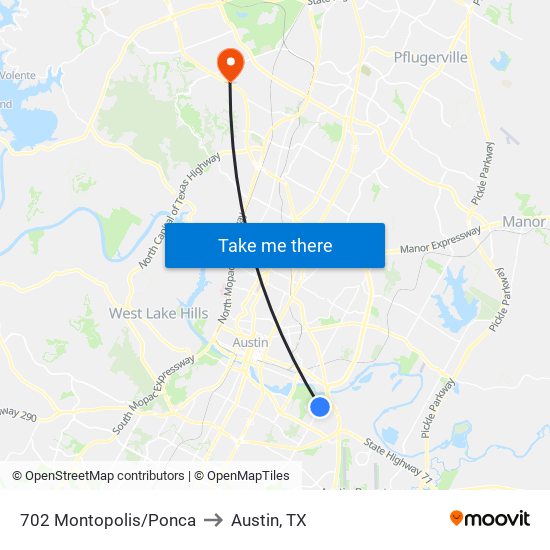 702 Montopolis/Ponca to Austin, TX map