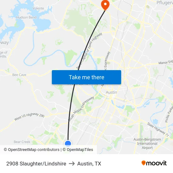 2908 Slaughter/Lindshire to Austin, TX map