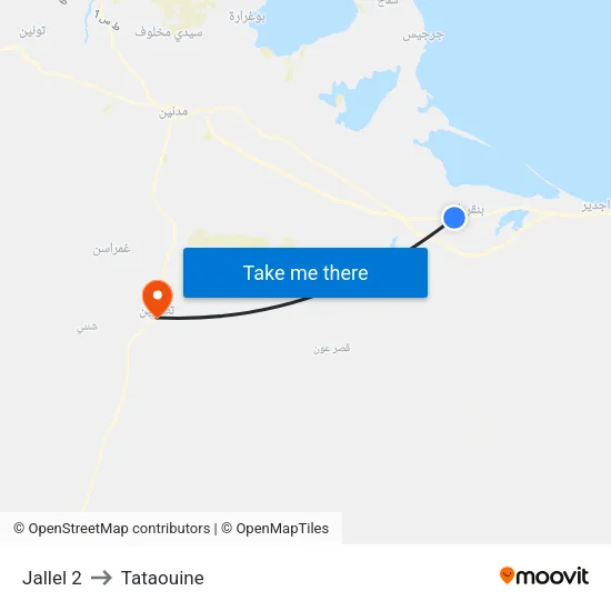 Jallel 2 to Tataouine map