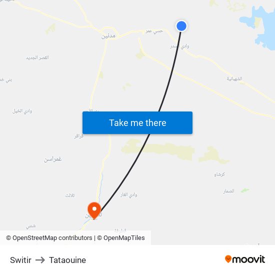 Switir to Tataouine map