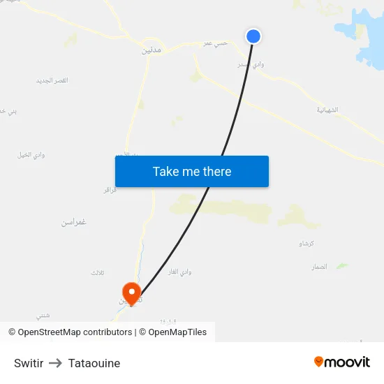 Switir to Tataouine map