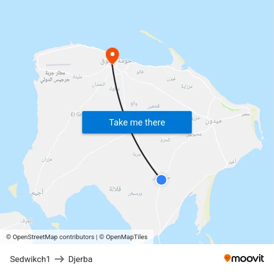 Sedwikch1 to Djerba map