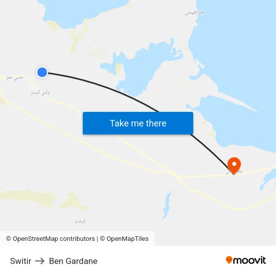 Switir to Ben Gardane map