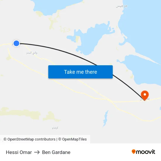 Hessi Omar to Ben Gardane map