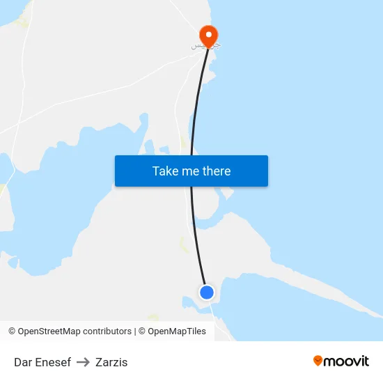 Dar Enesef to Zarzis map