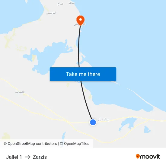 Jallel 1 to Zarzis map
