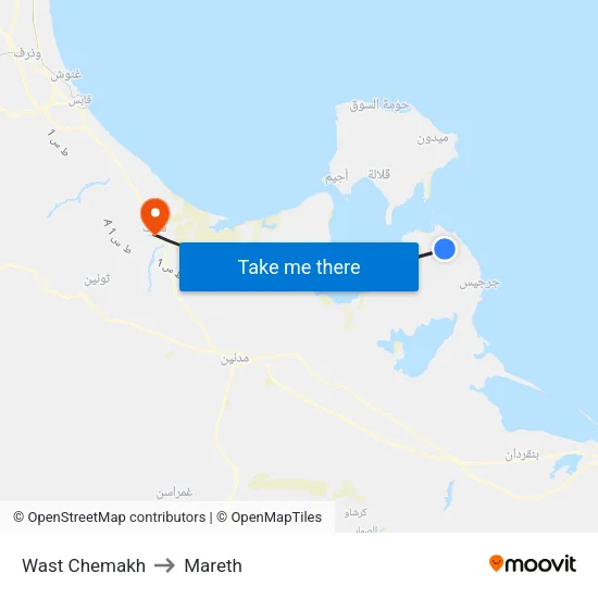 Wast Chemakh to Mareth map