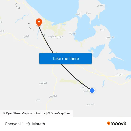 Gheryani 1 to Mareth map