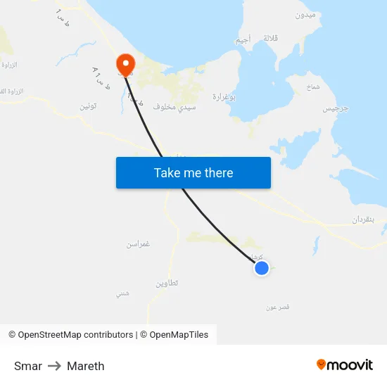 Smar to Mareth map