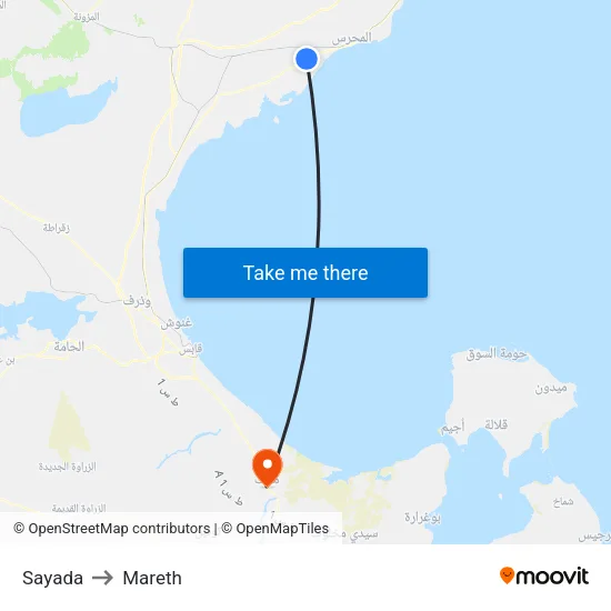 Sayada to Mareth map